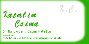 katalin csima business card